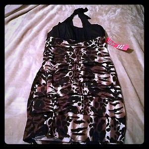Brand new halter cheetah print dress